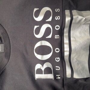 Hugo Boss Black Tee with Silver Logo